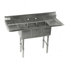 3 Compartments Sink with 2 Drainboards (Compact)